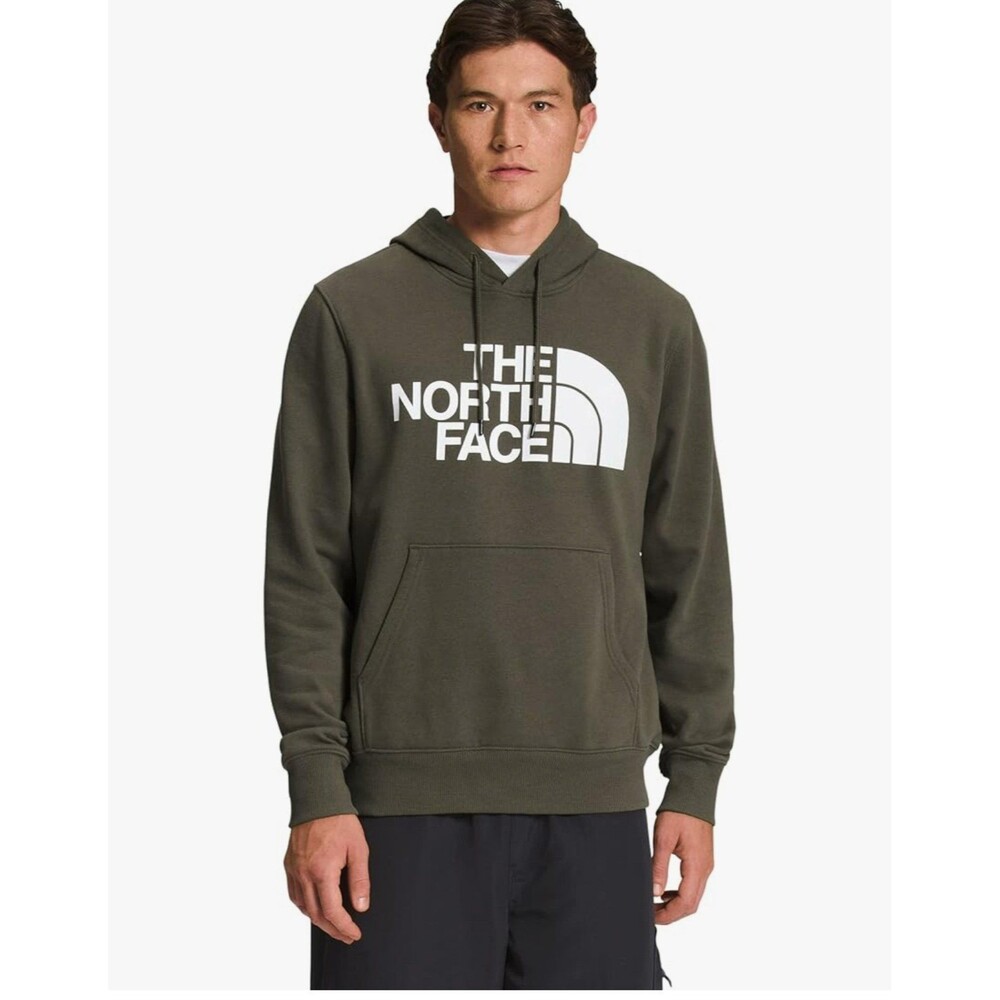 TNF The North Face Taupe green large hooded sweatshirt
